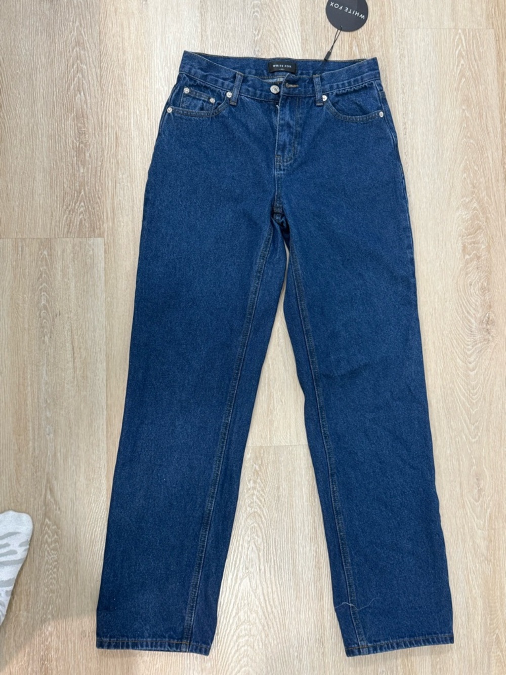 White Fox Boutique Women's Navy Straight Leg Jeans